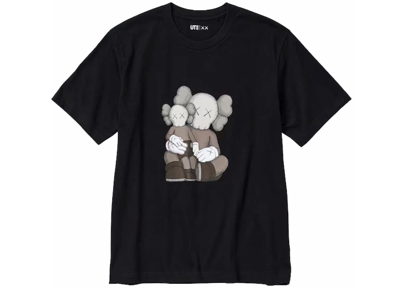 Uniqlo T-Shirt KAWS Black Graphic - 467775