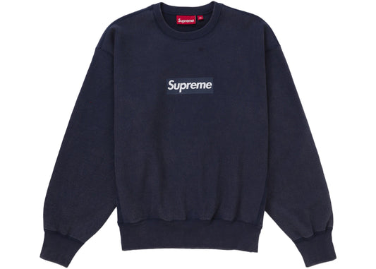Supreme Washed Box Logo Crewneck Navy - SUPR-SWBLCN-NAVY