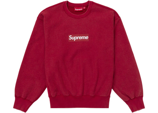 Supreme Washed Box Logo Crewneck Red - SUPR-SWBLCR-RED