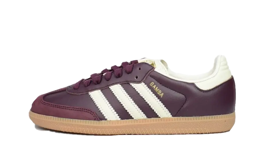 Adidas Samba OG Maroon Gold Metallic (ID0477)