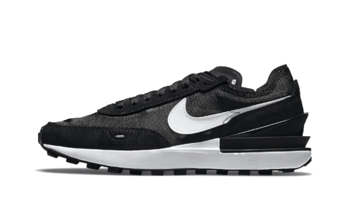 Nike Waffle One Black White Swoosh -