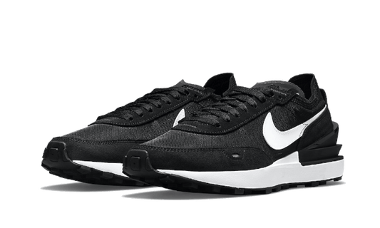 Nike Waffle One Black White Swoosh -