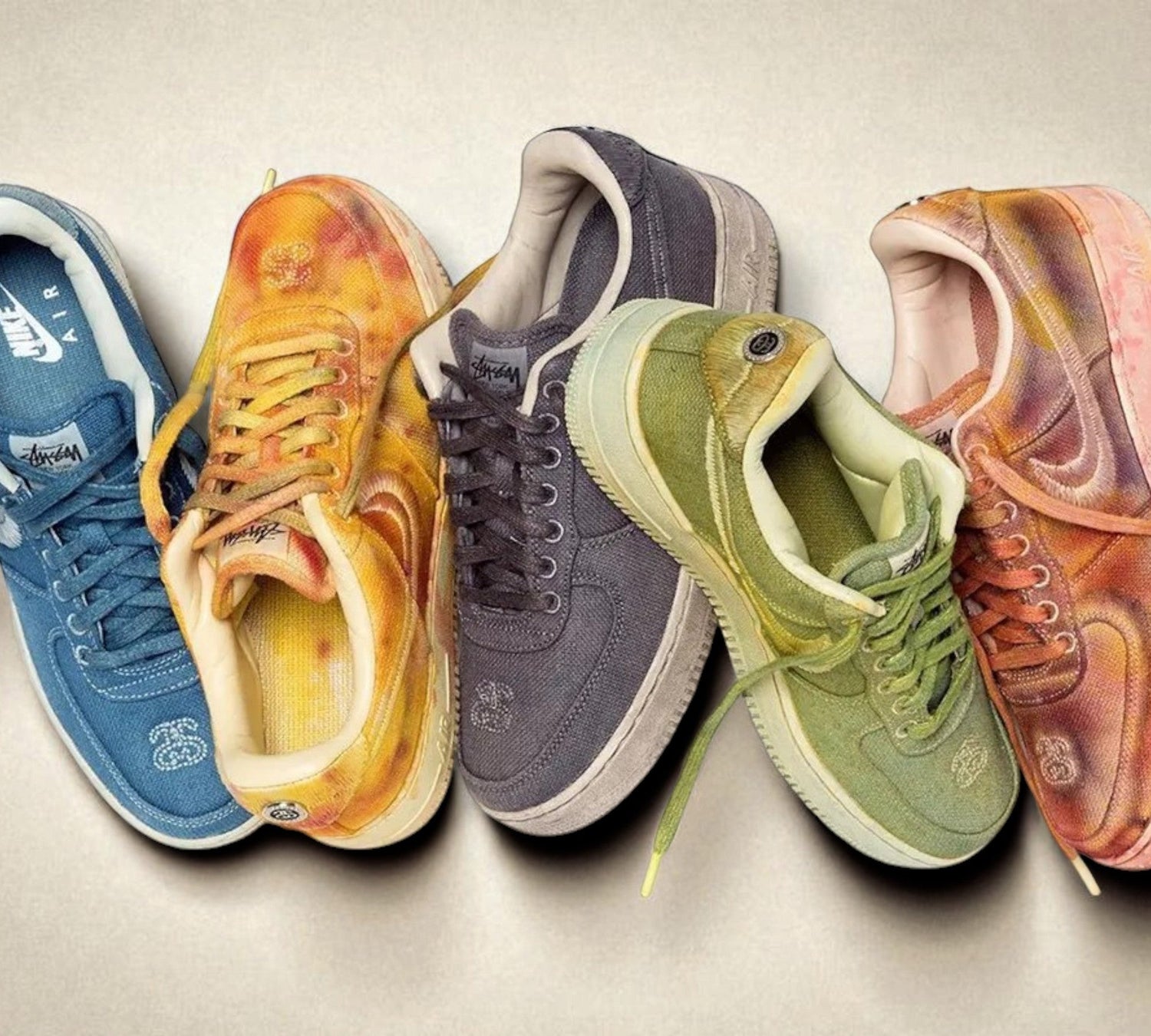 stussy-nike-air-force-1-low-hand-dyed Mush Kicks Banner