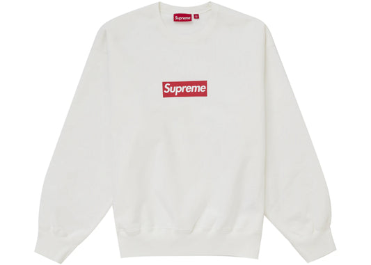 Supreme Washed Box Logo Crewneck White - SUPR-SWBLCW-WHITE