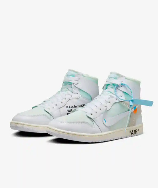 Virgil Abloh Archive x Air Jordan 1 Retro High OG 'Alaska' (AA3834 100) vista laterale
