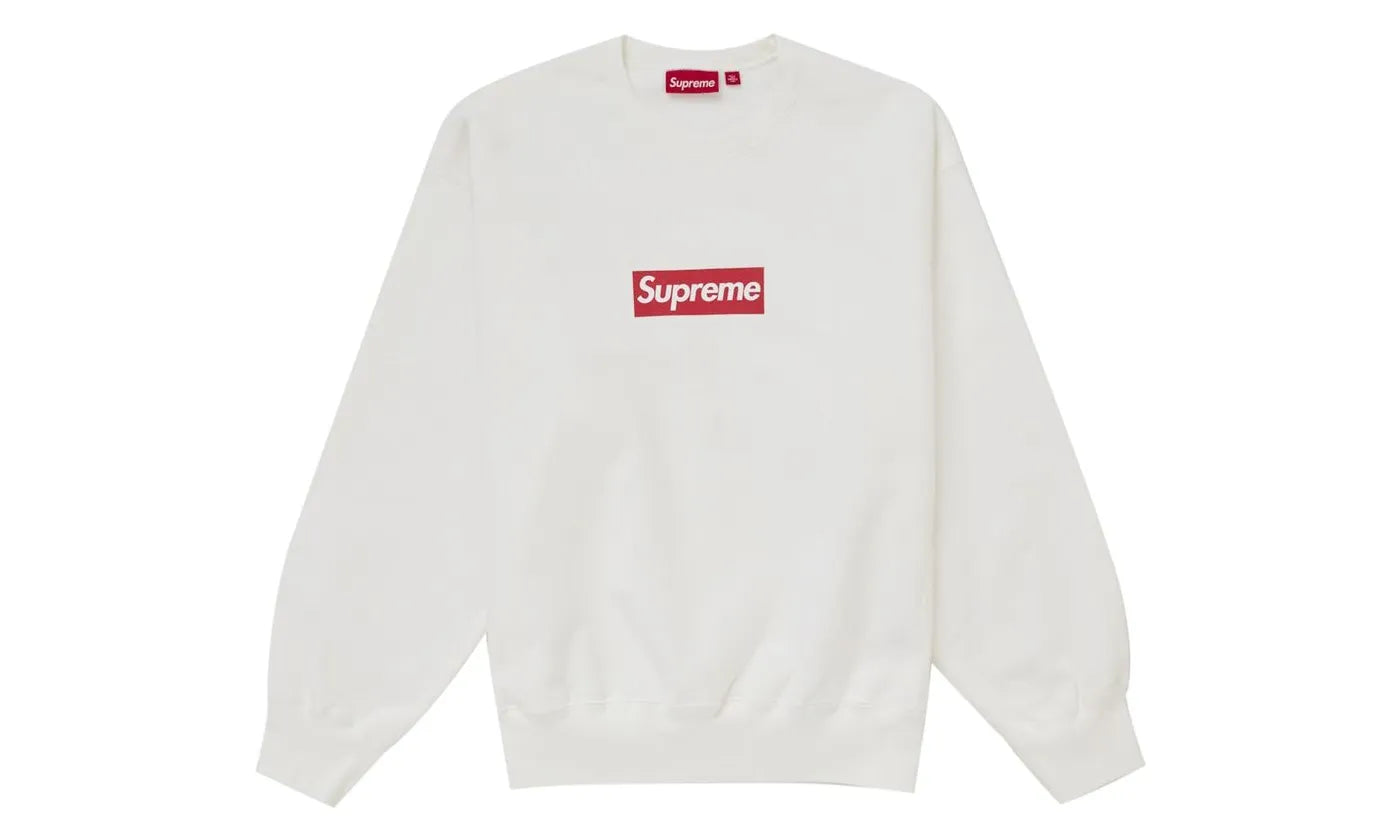 Supreme Washed Box Logo Crewneck White - SUPR-SWBLCW-WHITE