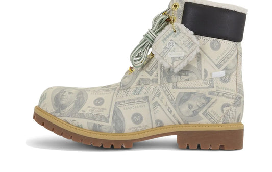 6\& Premium Waterproof Boot Supreme x MM6 Maison Margiela $100 Bills - TIMB-6PWBSXMM-BBROWN