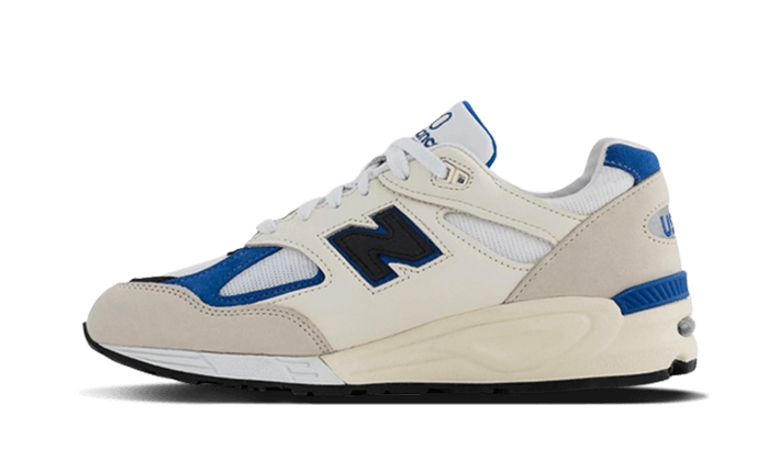 New Balance 990 v2 Made In USA White Blue - M990WB2