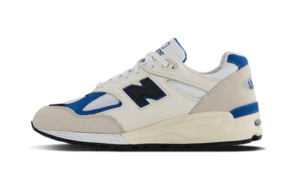 New Balance 990 v2 Made In USA White Blue - M990WB2