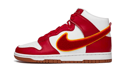 Nike Dunk High Chenille Swoosh White Gym Red - DR8805-101
