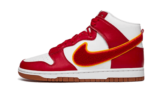 Nike Dunk High Chenille Swoosh White Gym Red - DR8805-101