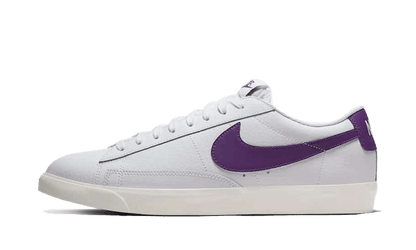 Nike Blazer Low Leather White Purple - CI6377-103