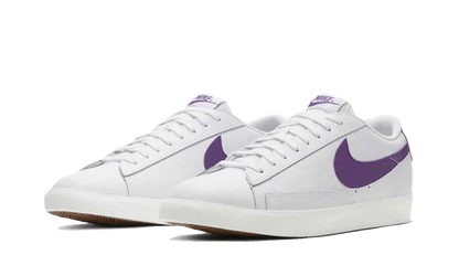 Nike Blazer Low Leather White Purple - CI6377-103