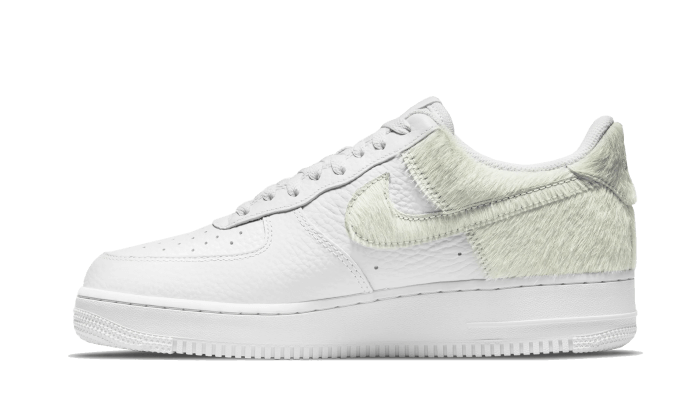 Nike Air Force 1 Low White Pony Hair Heel - DM9088-001