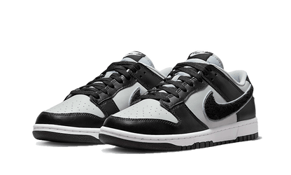 Nike Dunk Low Chenille Swoosh Grey Black - DQ7683-001